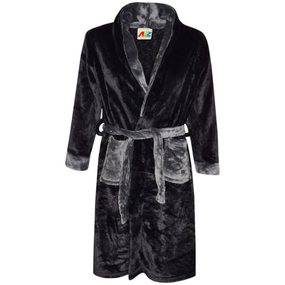 Kids Soft Fleece Bathrobe Dressing Gown Hooded Swim Beach Girls Boys 2-13 years