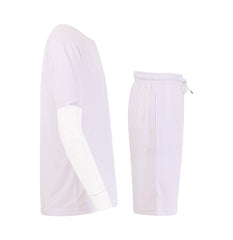 Kids Girls Boys Football Kit T Shirt Shorts PE Athletic Sportswear Outfit Set