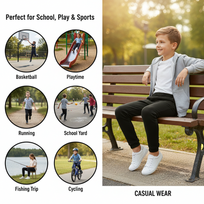 Kids Girls Boys Plain Jogging Bottoms Cuffed Joggers Sweatpants Trousers 2-14 Yr