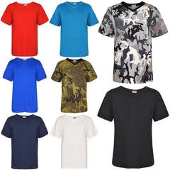 A2Z 4 Kids Basic T-Shirt Back to School Short Sleeve V Style Crew Neck Casual Fit Fashion 100% Cotton For Children Girls Boys Age 2-13 Years