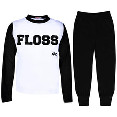 Kids Girls Boys Pyjamas Trendy Floss A2Z Print Comfort Loungewear Pjs Outfit Set