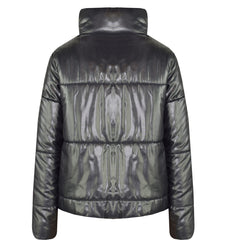 Girls Jacket Kids Wetlook Cropped Padded Quilted Puffer Bubble Jackets Coat 5-13
