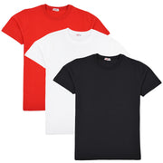 Kids Boys Girls Pack Of 3 T Shirts Plain Summer Fashion Soft Feel Tank Top Tees