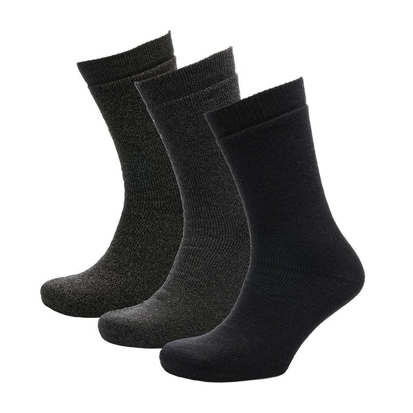 A2Z Mens 3 Pack Boot Socks Warm Cushioned Durable Cotton Blend Outdoor Wear