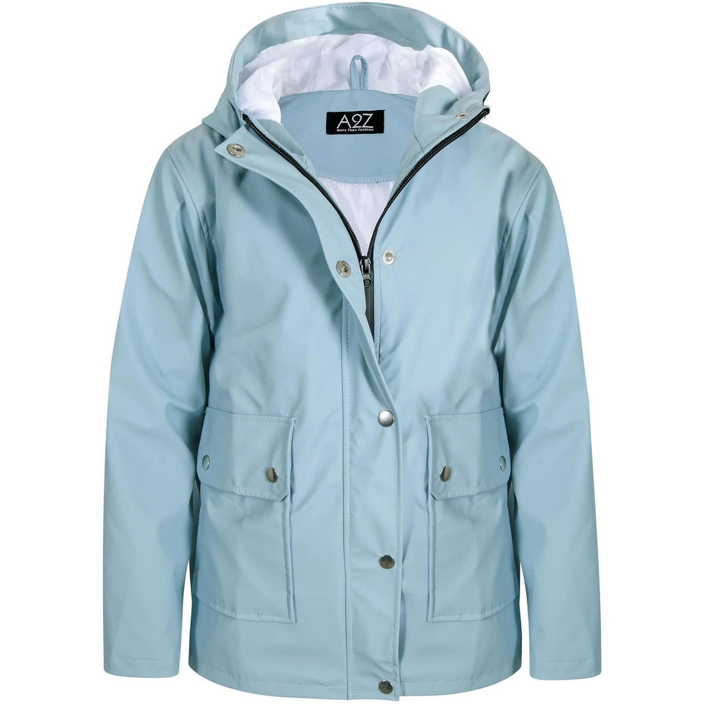 PU Raincoat Jacket Windbreaker Waterproof Parka Hooded For Girls Boys Age 5-13 Years