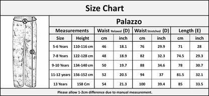 Kids Girls Palazzo Flared Wide Leg Pants Baggy Legging Loose Summer Trouser 7-13