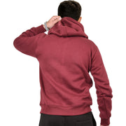 Mens Fleece Plain Zipper Hooded Long Sleeve Sweatshirt For Adults S-4XL