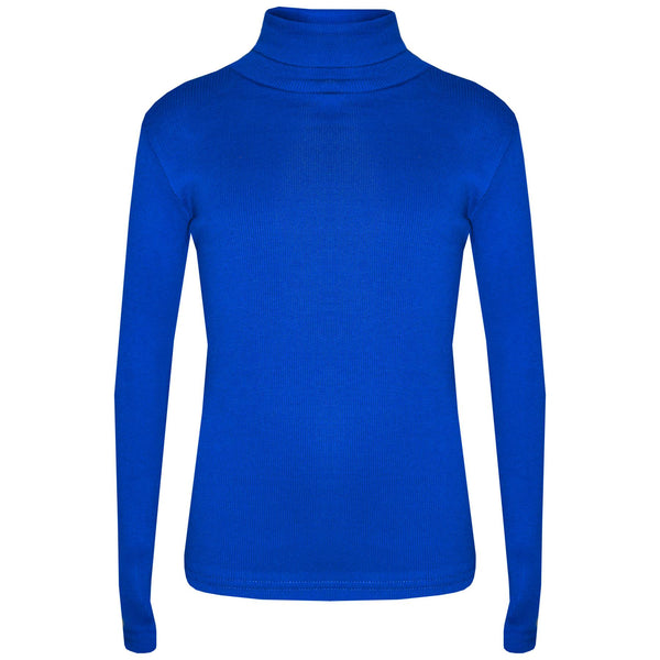 Kids Girls Polo Neck T Shirt Thick Cotton Turtleneck Jumper Long Sleeve Top 2-109