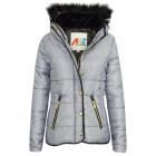Kids  Girls Padded Puffer Quilted Coat Faux Fur Collar For  Girls Age 3-13 Years