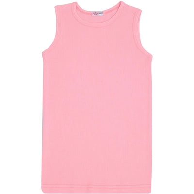 A2Z 4 Kids Kids Girls Ribbed Vest Top Designer's 100% Cotton Baby Pink Fashion Tank Tops T Shirts New Age 2 3 4 5 6 7 8 9 10 11 12 13 Years - A2Z 4 Kids