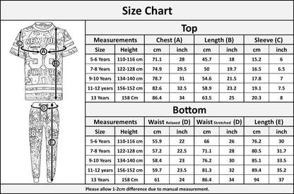 Kids Crop Top & Legging Set Active Wear Girls 5-13 Years