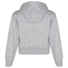 Kids Girls #Selfie Printed Hooded Crop Top & Bottom Jogging Suit