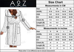 A2Z Womens Luxurious Fluffy Fleece Robe Winter Sherpa Hooded Dressing Gown