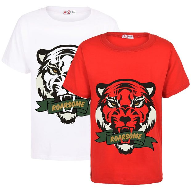 Kids Girls T Shirts Roarsome Printed Summer Tank Top & Tees