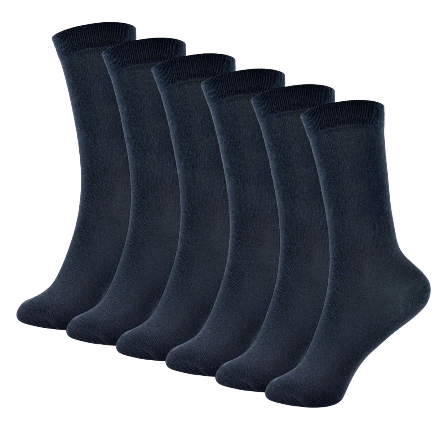 Kids Girls Plain Knee High Socks Pack of 3 Comfortable School Cotton Socks