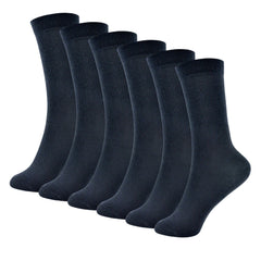 Kids Girls Plain Knee High Socks Pack of 3 Comfortable School Cotton Socks