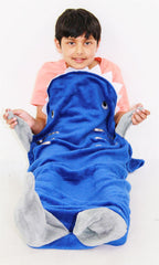 Kids Blanket Shark Soft Fleece Blankets Sleeping Bag Fancy Dresses One Size