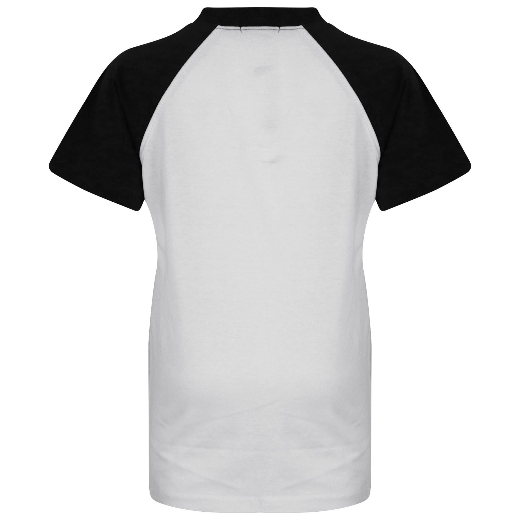 A2Z 4 Kids Raglan Style T Shirt Colour Contrast Top Short Sleeve Black Super Soft Comfy Loungewear Dress Up Gifts for Children Girls & Boys Age 5-13 Years - A2Z 4 Kids