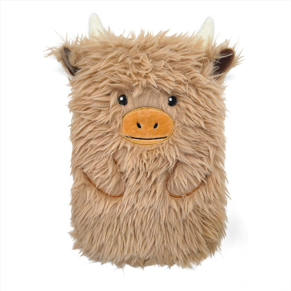 A2Z Highland Cattle 3D Hot Water Bottle Animal Soft Plush Cover Heat Therapy