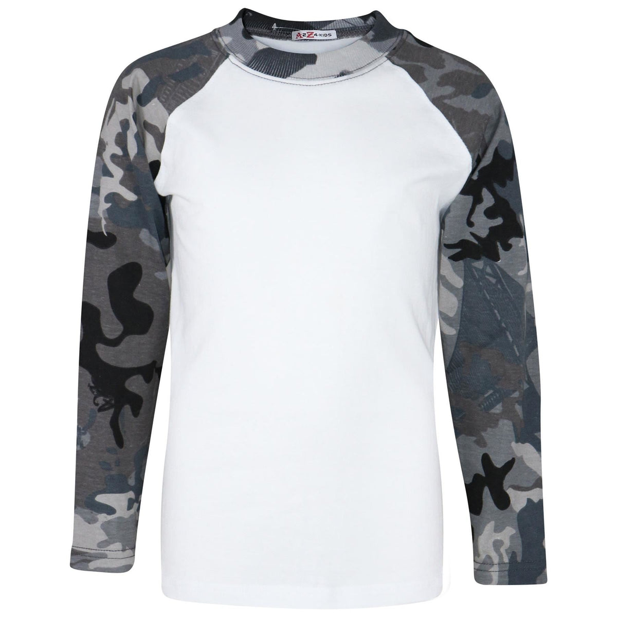 Kids Boys Girls T Shirts Plain Baseball Long Raglan Sleeves Sports Tees 2-13 Yrs