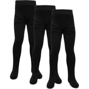 Kids Girls Fleece Lined Thermal Tights Pack 3 Or 6 Cosy Winter Stretchy Tights
