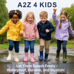 Kids Girls Wellington Wellies Non-Slip Waterproof Lightweight Rain Boots