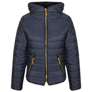 A2Z 4 Kids Jacket Stylish Padded Navy Puffer Bubble Fur Collar Quilted Warm Thick Coat Jackets For Girls New Age 3 4 5 6 7 8 9 10 11 12 13 Years