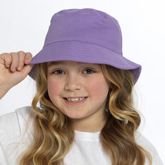Kids Girls Boys Bucket Hat Summer Foldable Polyester Sun Protection Hiking Hat