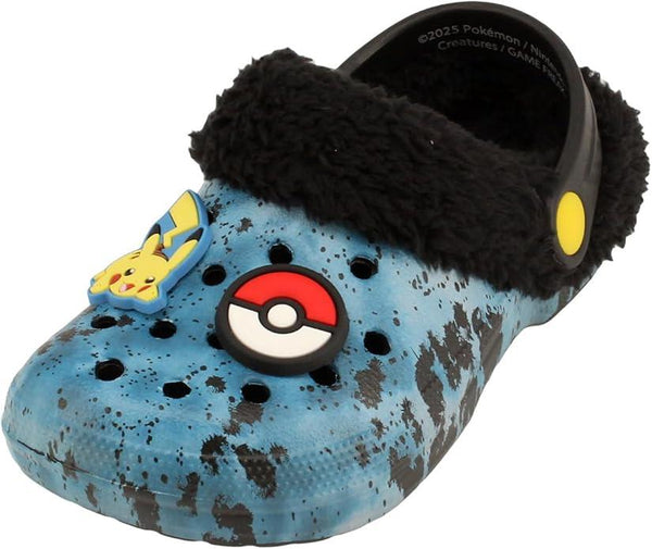 Pokemon Official Licensed Kids Slipper Clogs Boys Girls Fur Lined Slipper Shoes