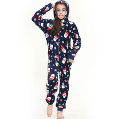 Kids Girls Boys A2Z Onesie One Piece Soft Fluffy Santa Claus Xmas Costume 7-13Yr