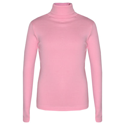 Kids Girls Polo Neck T Shirt Thick Cotton Turtleneck Jumper Long Sleeve Top 2-13