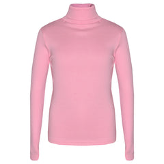Kids Girls Polo Neck T Shirt Thick Cotton Turtleneck Jumper Long Sleeve Top 2-13