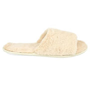 Women Fluffy Faux Fur Slipper Open Toe Warm Furry Cozy Slippers for Girls Shoes