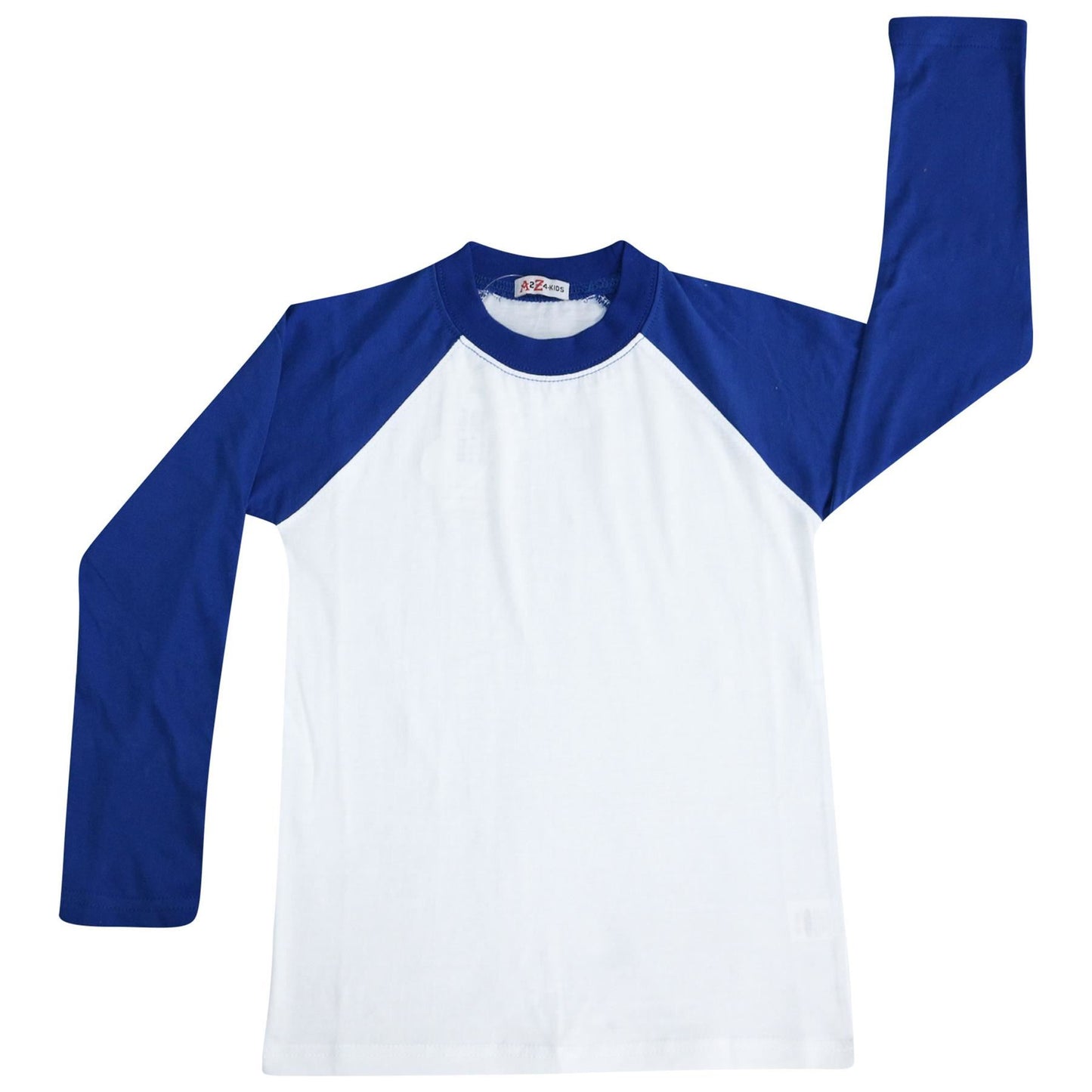 Kids Boys Girls T Shirts Plain Baseball Long Raglan Sleeves Sports Tees 2-13 Yrs