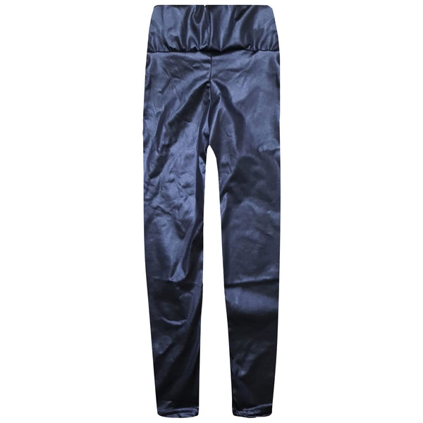 Girls Leggings Toddler Kids Stretchy High Waist Wet Look Legging Full Length