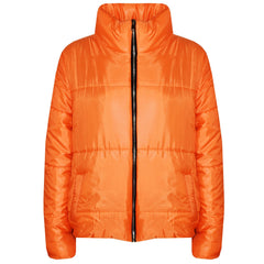 Girls Jacket Kids Wetlook Cropped Padded Quilted Puffer Bubble Jackets Coat 5-13