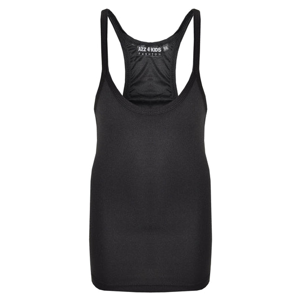 Kids Girls Childrens Vest Top Tank Top Fitted Age 5-6, 7-8, 9-10, 11-12,13 Years