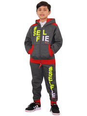 Kids Girls Boys #Selfie Tracksuit Hooded Hoodie Bottom Jog Suit Joggers 7-13 Yrs