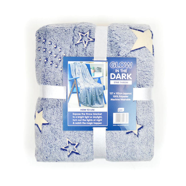 A2Z 4 Kids Girls Boys Blanket Stars Glow in The Dark Throw Fluffy Cozy Blankets