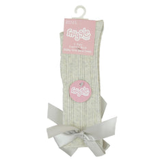 Infant Baby Girls Knee High Socks with Ribbon Bow Kids Newborn Footwear Socks