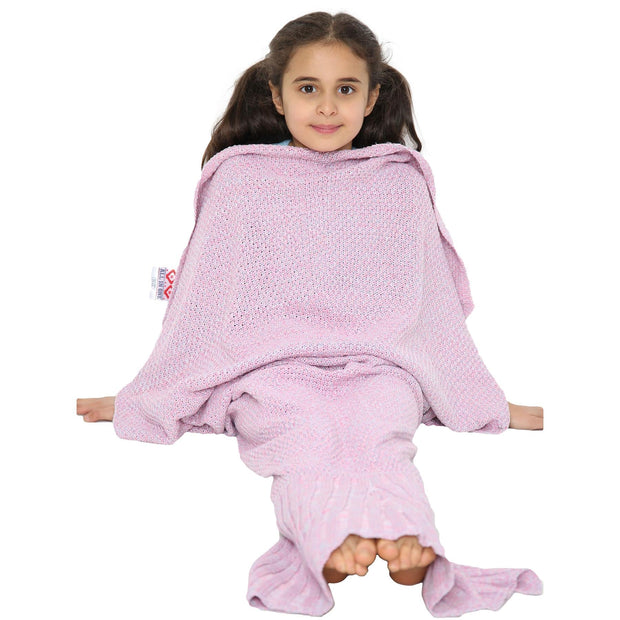 Kids Blanket Mermaid Tail Soft Fleece Blankets Sleeping Bag Fancy Dress One Size