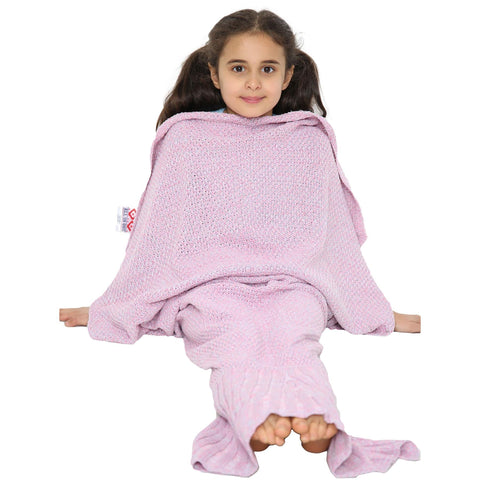 Kids Blanket Mermaid Tail Soft Fleece Blankets Sleeping Bag Fancy Dress One Size