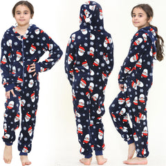 Kids Girls Boys A2Z Onesie One Piece Soft Fluffy Santa Claus Xmas Costume 7-13Yr