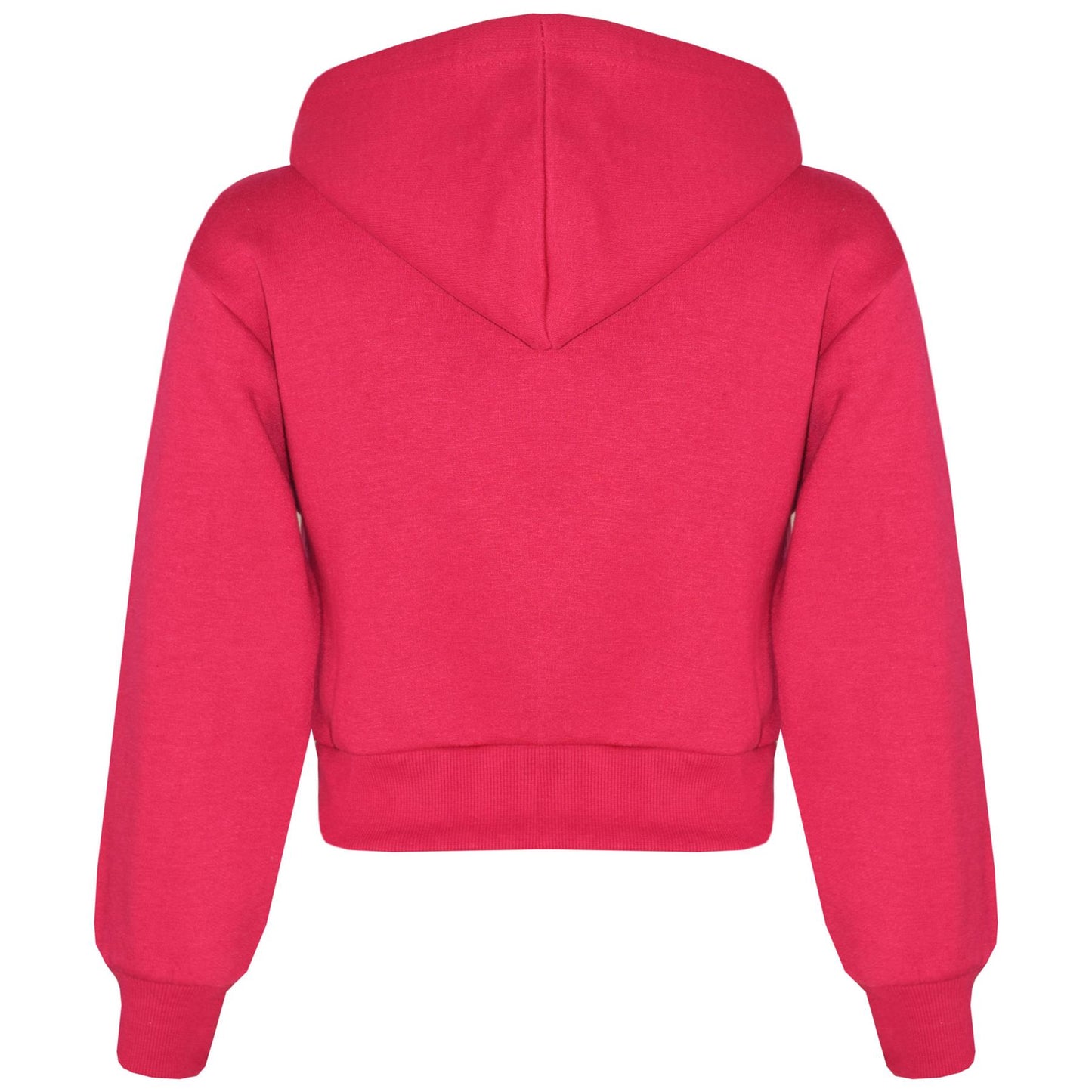 Kids Girls #Selfie Printed Hooded Crop Top & Bottom Jogging Suit