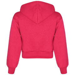 Kids Girls #Selfie Printed Hooded Crop Top & Bottom Jogging Suit