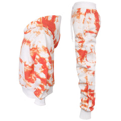 Kids Cropped Tie Dye Tracksuit Hoodie Jogging Sweatpants Girls Age 5-13 Years