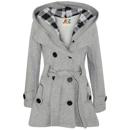 A2Z 4 Kids Parka Jacket Hooded Warm Jacket Oversized Belted Cuffs 5 -13 Years