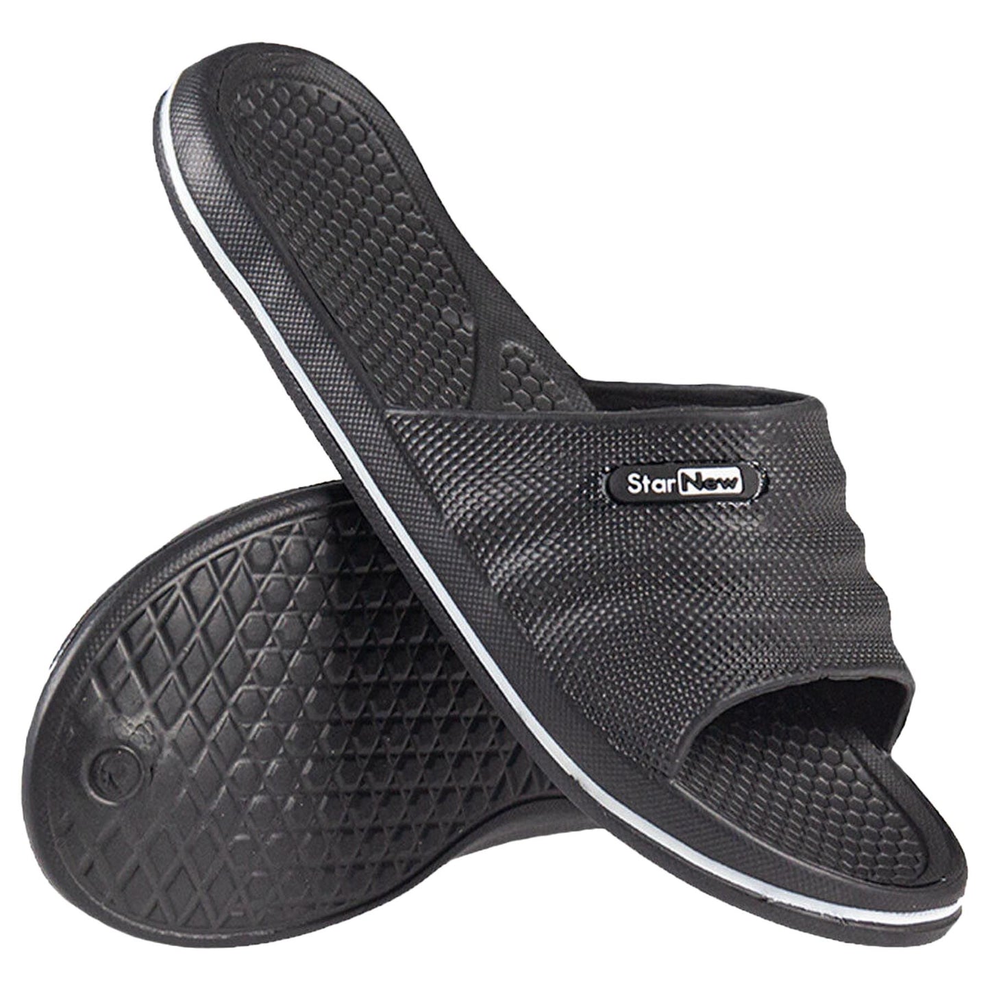 A2Z Women Plain Slides Sandals Summer Outdoor Open Toe Flat Ladies Slippers