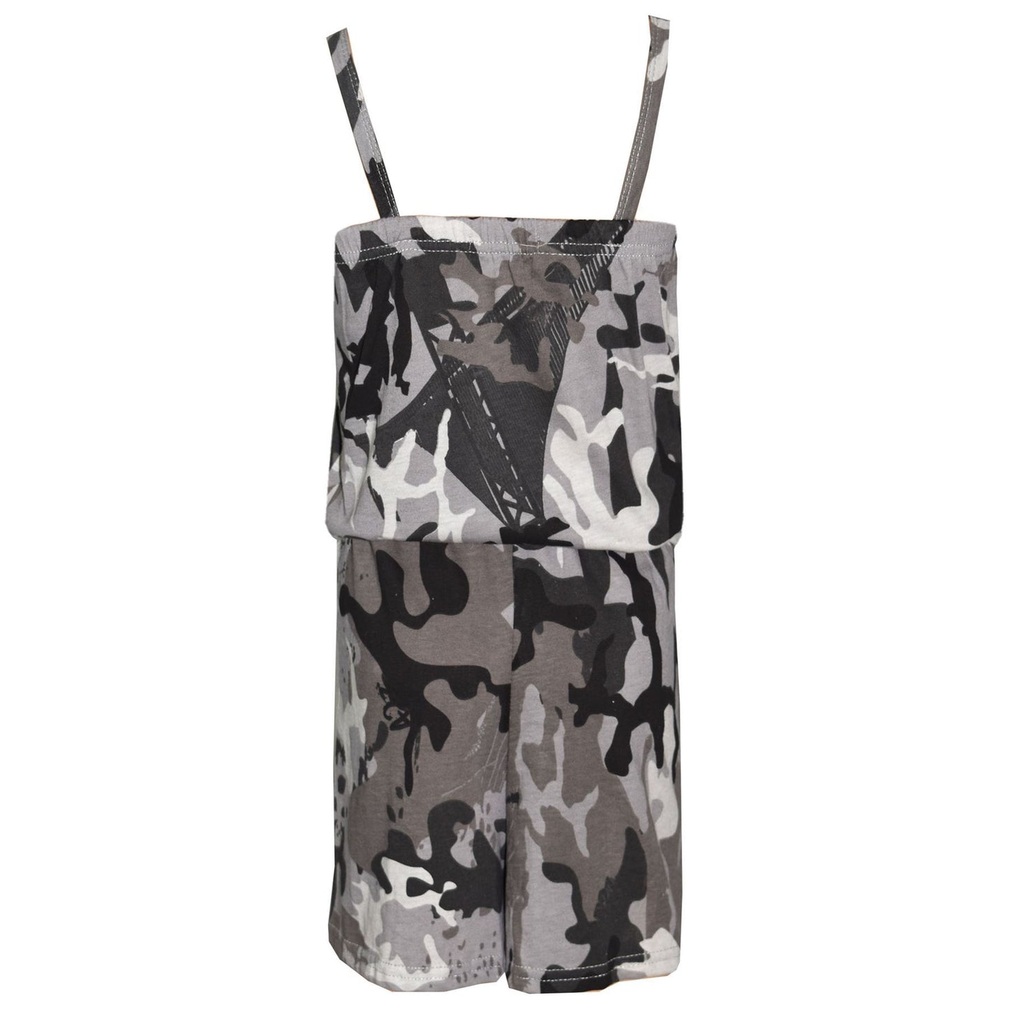Kids Girls Plain Color Playsuit Trendy Summer All In One Jumpsuit New Age 5-13 Y