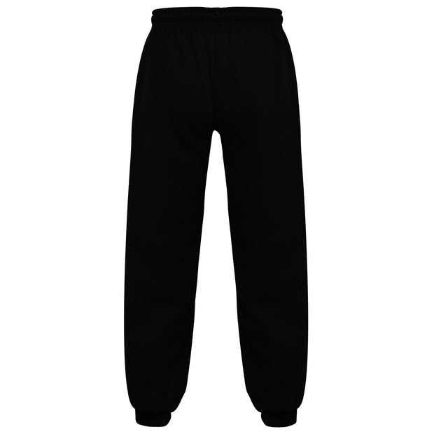 Kids Girls Boys Plain Jogging Bottoms Cuffed Joggers Sweatpants Trousers 2-14 Yr